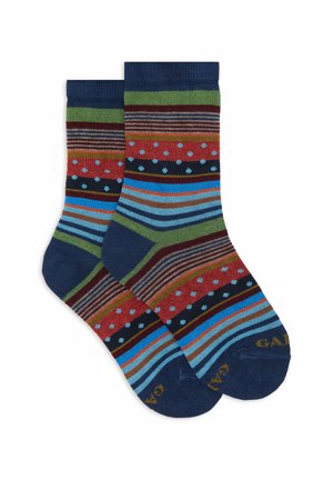 WITH STRIPES AND POLKA DOTS - Calze - blue