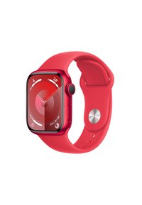 Unselected, red aluminium case/red sport band