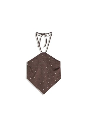 Bershka WITH STUDS - Top - dark green