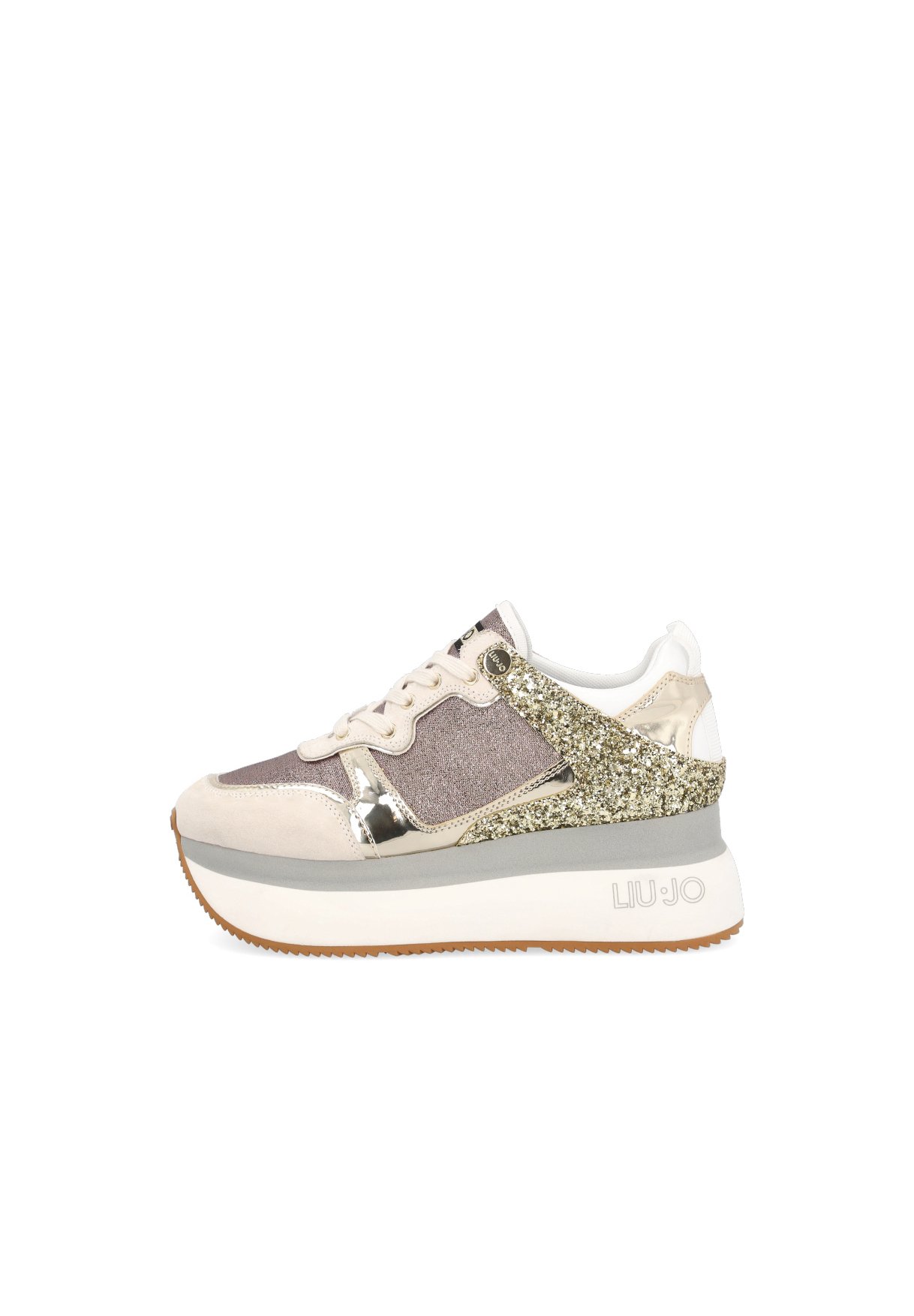 LIU JO WITH GLITTER - Sneakers laag - pink/gold/donkerroze - Zalando.be
