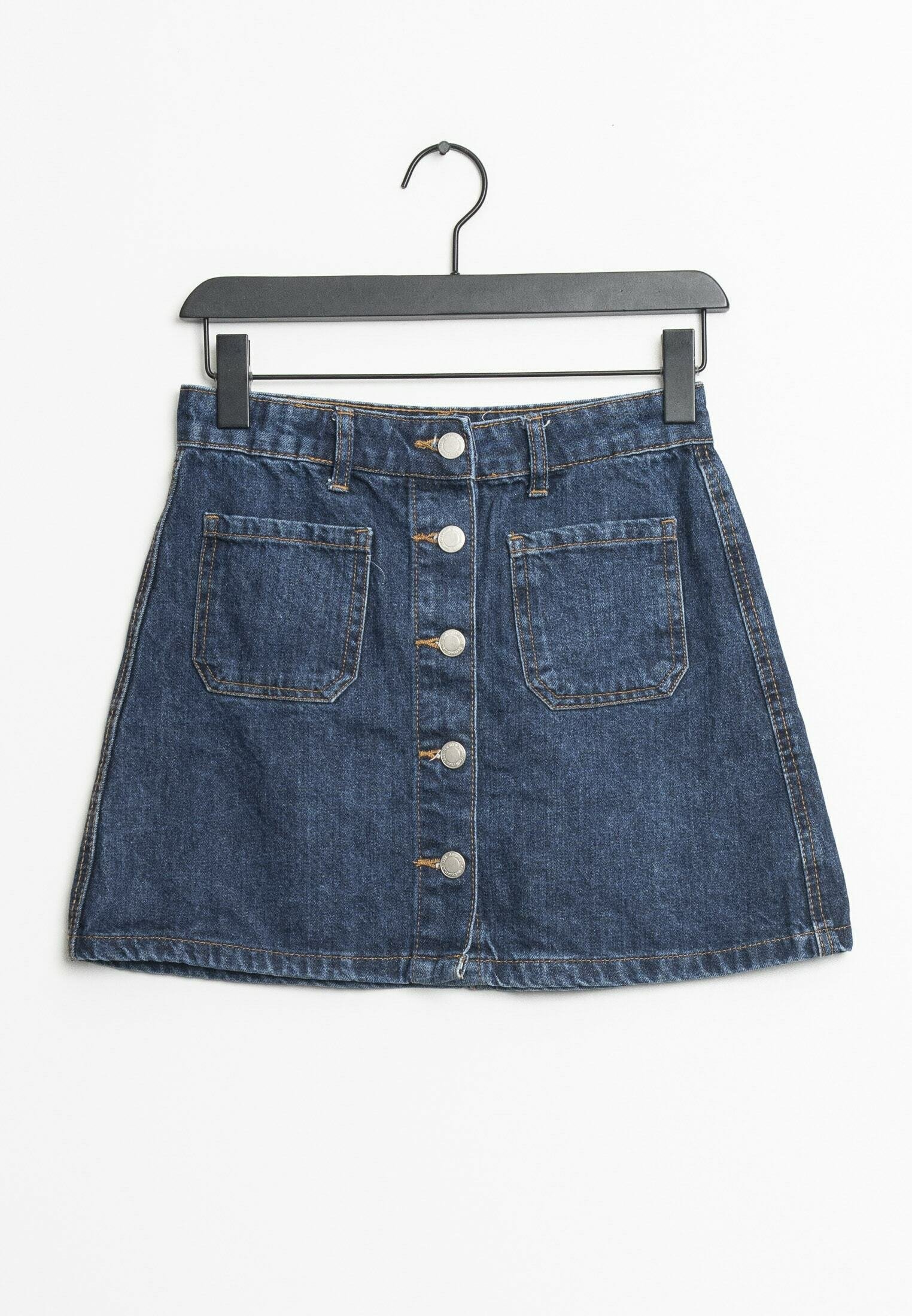 Bershka Falda acampanada - blue/azul - Zalando.es
