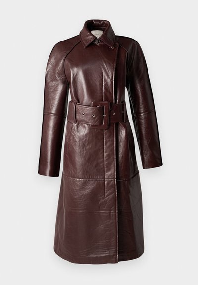REMAIN BONDED COAT - Giacca di pelle - deep mahogany