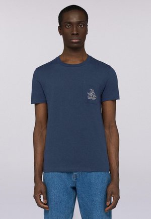 REGULAR FIT CON RICAMO GENTLE SOCIETY - T-shirt con stampa - blue genoa