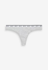 Next MONO PRINT RICH LOGO KNICKERS FOUR PACK - String - white grey pink light green