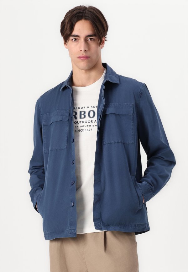 CASTLEBAY GARMENT DYED OVERSHIRT - Shirt - dark denim4