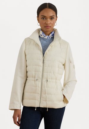 QUILTED FUNNELNECK PUFFER JACKET - Light jacket - cream