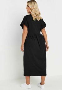 Yours Clothing FRILL SLEEVE    - Jerseyklänning - black