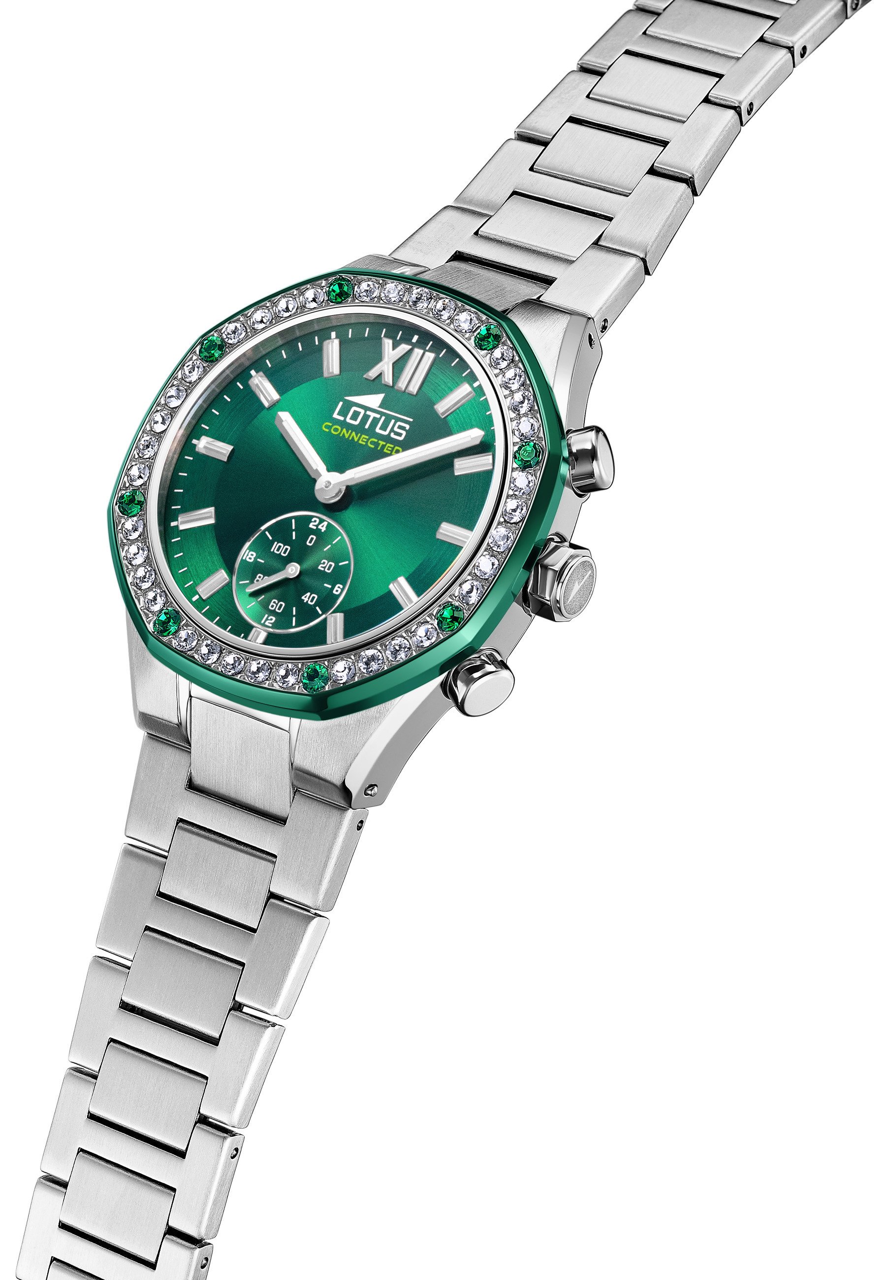 Lotus Orologio Uomo 42mm Acciaio Inox - Quadrante Verde, Impermeabile 10 Bar, Cronografo Quarzo 18690/4