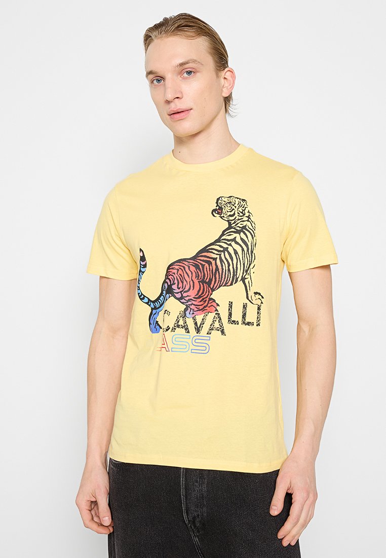 Cavalli Class T-shirt print geel Cavalli Class T-shirt print geel
