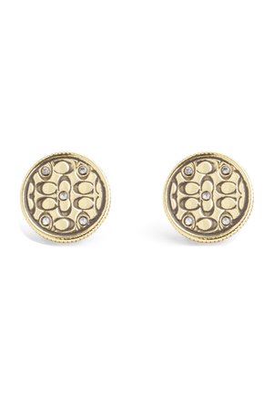 SIGNATURE QUILTED COIN - Pendientes - gold coloured