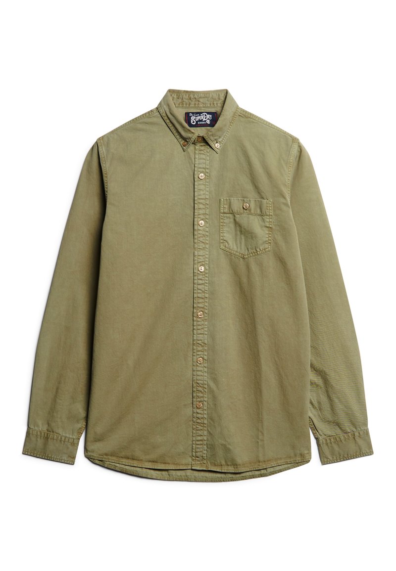 Chemise Superdry Oversize Vert Kaki - Taille L - Occasion En Très Bon état - Manches Longues, Style Décontracté