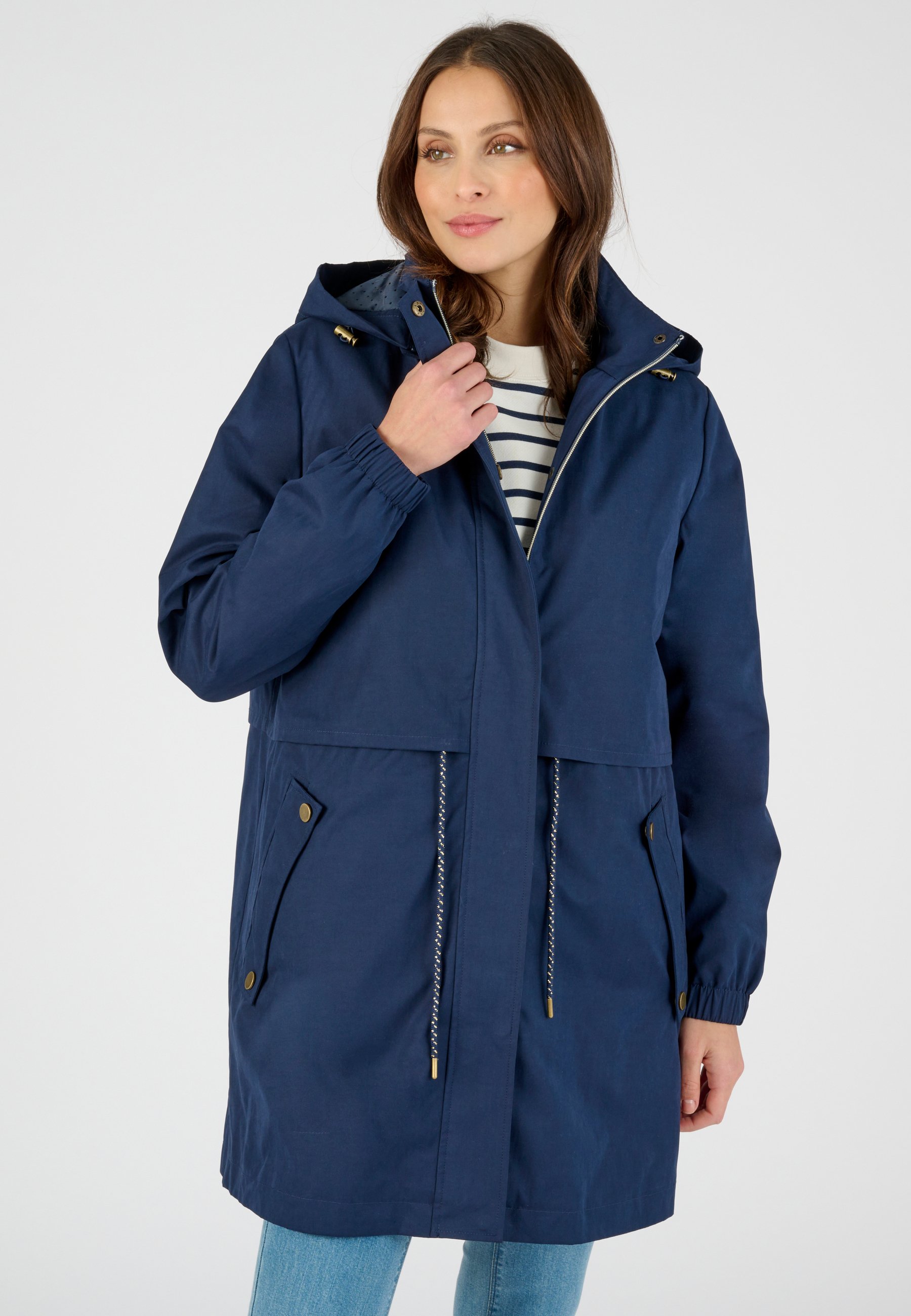 Damart Veste Festive Manteau, Bleu (Marine), (Taille Fabricant: 46) Femme