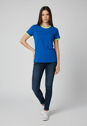 UNISEX  CON BORDADO Y RIBETE CONTRASTE - Camiseta básica - azulon