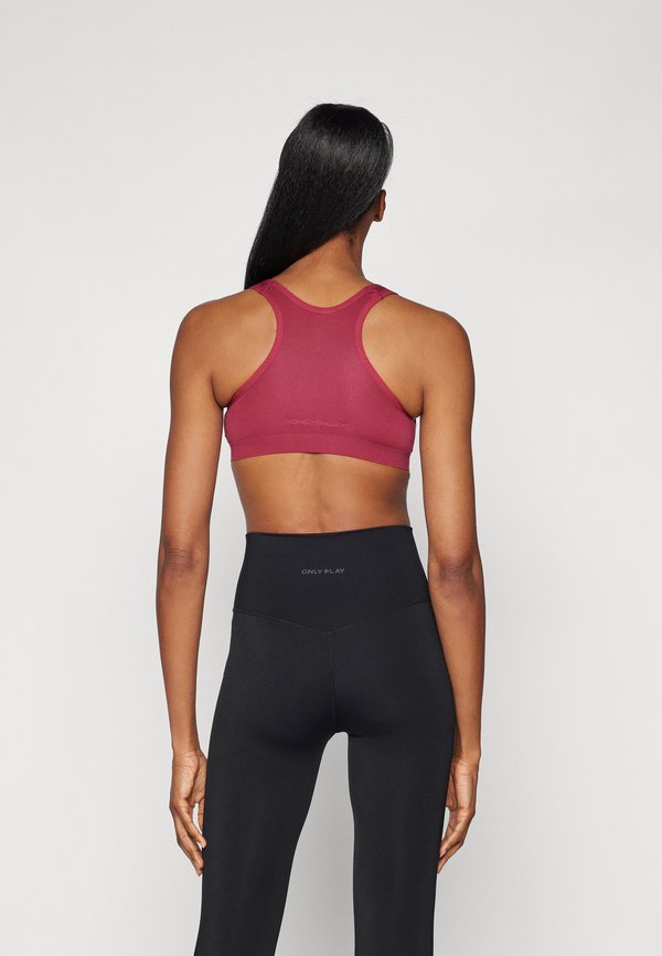 ONPMARTINE SEAMLESS BRA OPUS - Medium support sports bra - beaujolais3