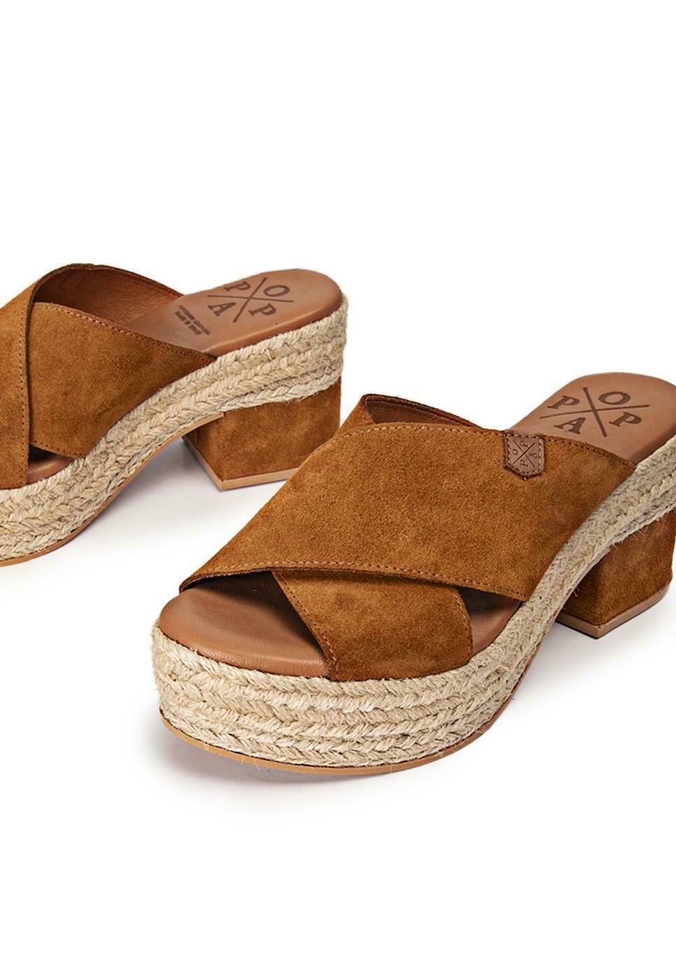 Sandalias De Mujer POPA CUÑAS CONGO MARCA ROJO ROJO