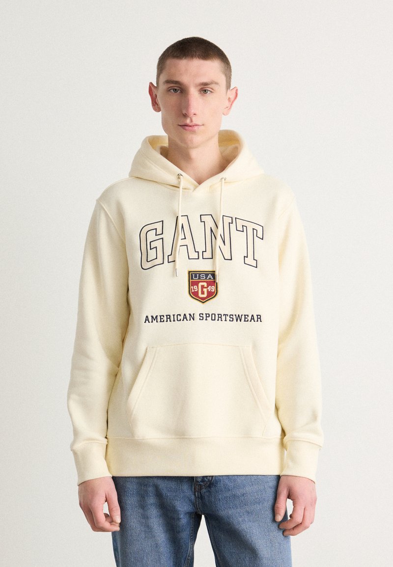 GANT GRAPHIC HOODIE - Sudadera - cream