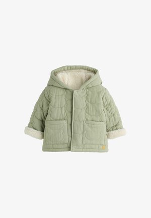 Next, REGULAR FIT - CRINKLE BEAR FACE QUILTED BABY JACKET . - Winterjacke - sage green