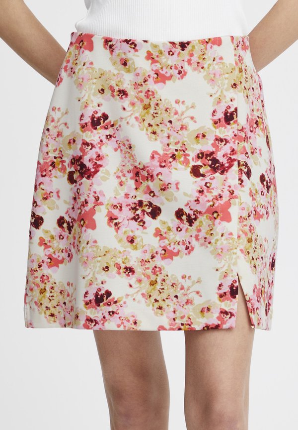 IHKATE - A-line skirt - calypso coral flower aop4