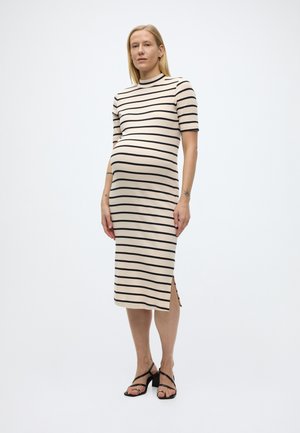 MLLANE 24 JRS HN MIDI DRESS - Φόρεμα-πουλόβερ - french oak stripes:black