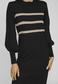VILA MIDI - Stickad klänning - black