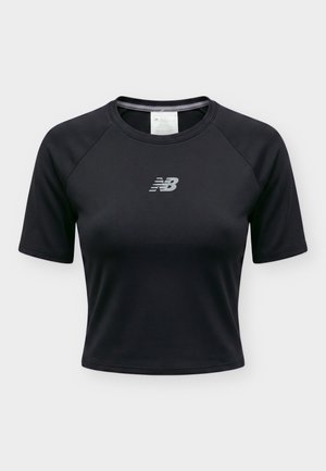 New Balance, FAST DAYS FITTED CROP GRAPHIC - T-shirt de sport - black