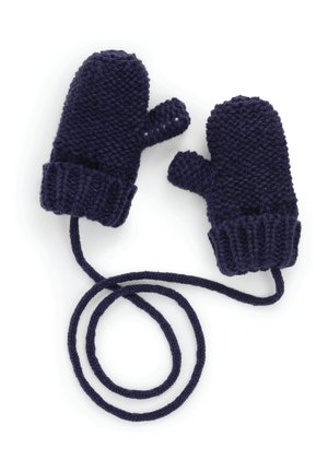 WITH STRING - Mittens - navy