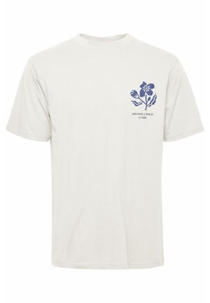 Solid SDFULTON - T-shirt print - oatmeal
