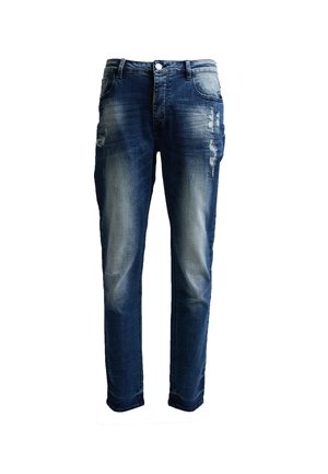 Alessandro Zavetti, NICOLINI LOOSE STACKED DENIM JEANS - Jeans Tapered Fit - mid blue