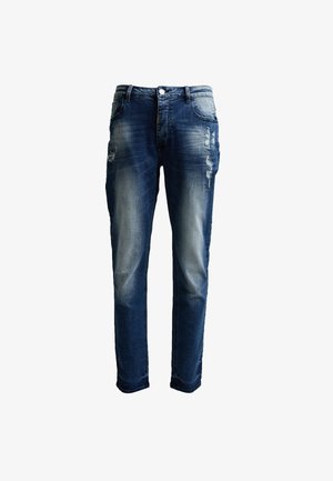 Alessandro Zavetti, NICOLINI LOOSE STACKED DENIM JEANS - Kitsenevad teksad - mid blue