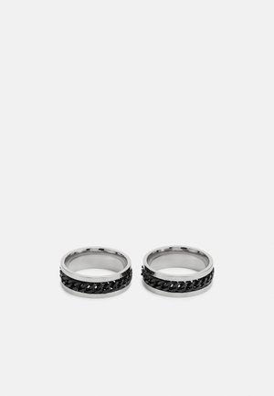 Jack & Jones JACTRIVAL 2 PACK UNISEX - Ring - silver birch