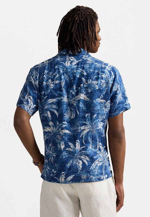 CLASSIC FIT TROPICAL-PRINT LINEN SHIRT - Shirt - indigo palm shadow4