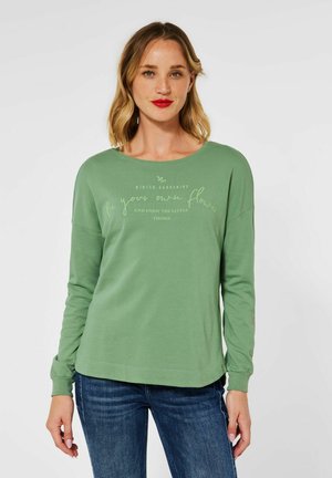 MIT WORDING - Long sleeved top - grün