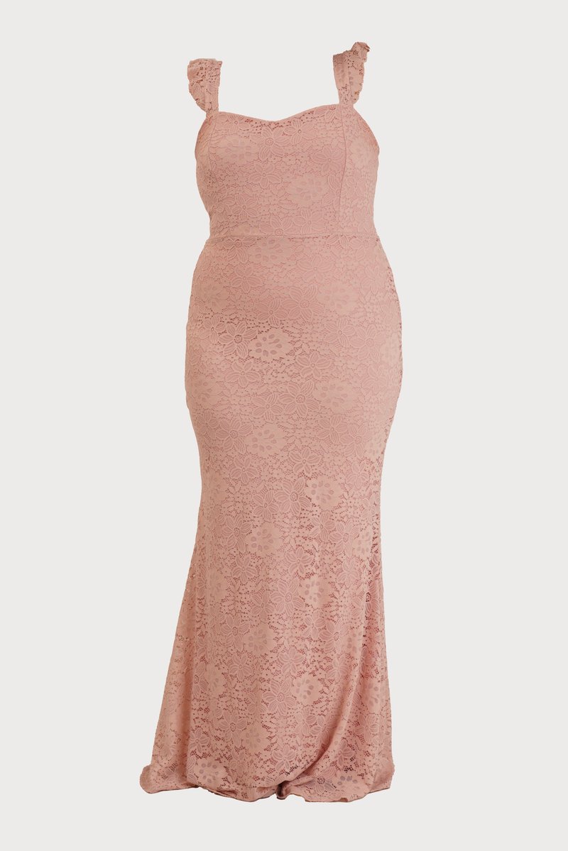 WAL G CURVE Cocktailjurk donkerroze WAL G CURVE Cocktailjurk donkerroze