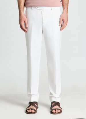 Calliope, PANTALONE LUNGO TINTA UNITA - Chino - bianco ottico