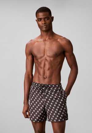 Calvin Klein Swimwear, MEDIUM DRAWSTRING SWIM SHORTS - ESSENTIALS - Плувни шорти - brown