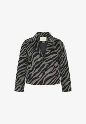 Kaffe Curve TORI - Short coat - black grey animal