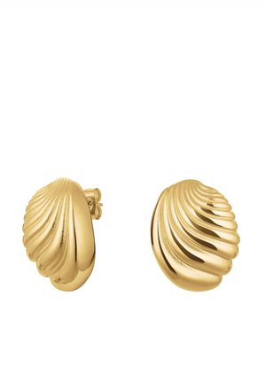 MODERN VINTAGE FOLDED STUDS - Earrings - gold-coloured