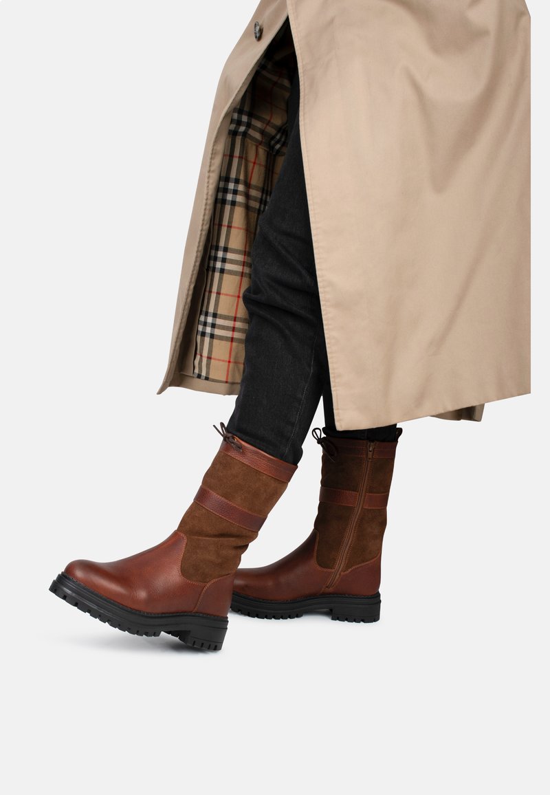 PS POELMAN LUNA - Botas con plataforma - brown with combination
