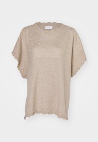 VILA VISUMM PONCHO - Poncho - natural melange