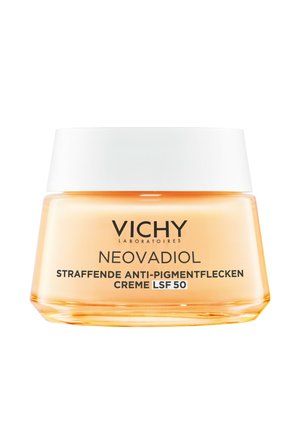 VICHY FACE CARE VICHY NEOVADIOL STRAFFENDE ANTI-PIGMENTFLECKEN CREME LSF 50 MIT 3-FACHER ANTI-AGING-WIRKUNG UND DEM HÖCHSTEN LICHTSCHUTZFAKTOR 50. - Gesichtscreme - transparent