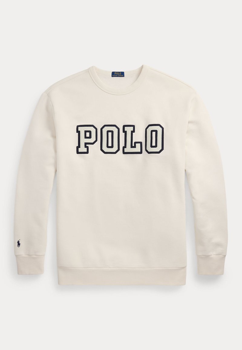 Kerman huppari, joka on valmistettu puuvillasta. Etupuolella on rohkeasti navy-värinen "POLO"-teksti ja vasemmassa hihassa on pieni navy-logo.