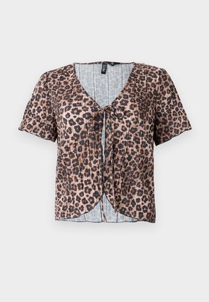 Pieces PCAMBER V NECK TIE - Blouse - black