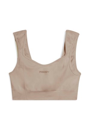 WITH SWEETHEART NECKLINE - Reggiseno sportivo con sostegno medio - beige