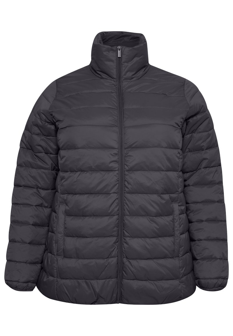 Kaffe Curve Wintermantel gemêleerd zwart