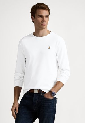 Polo Ralph Lauren CUSTOM SLIM FIT SOFT COTTON T-SHIRT - Μπλούζα με μακριά μανίκια - white