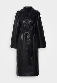 BELTED COAT - Gabardina - black