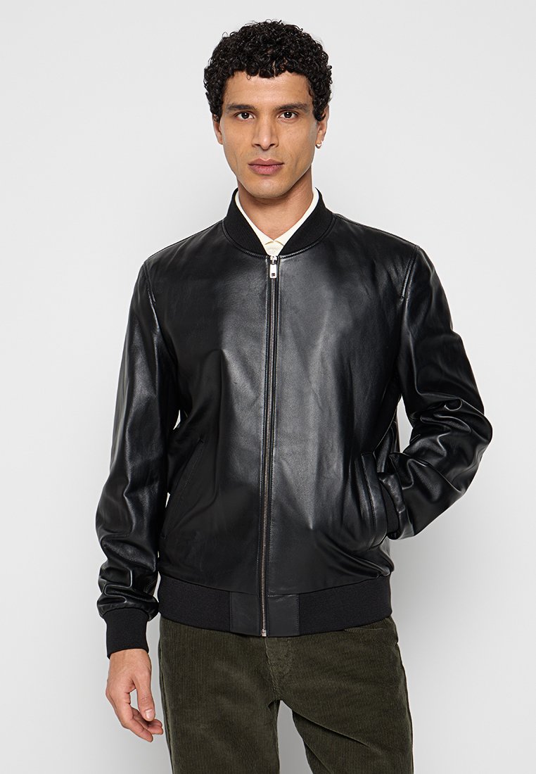 Bally Leren jas zwart Bally Leren jas zwart