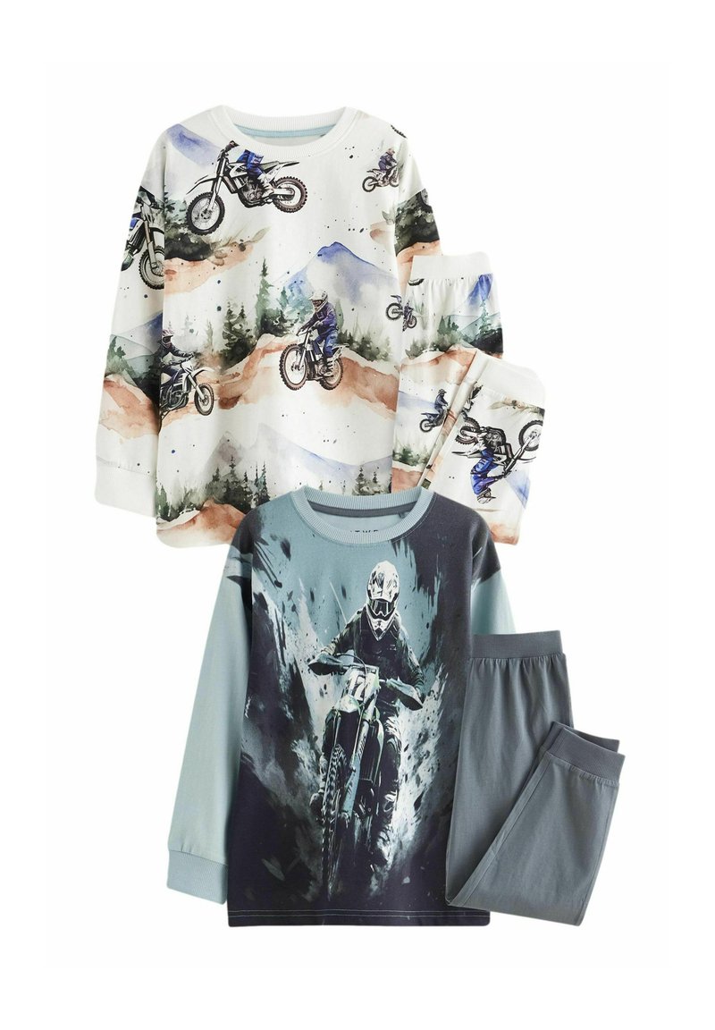 Next 2 PACK SET - Nattplagg set - white blue motorbike