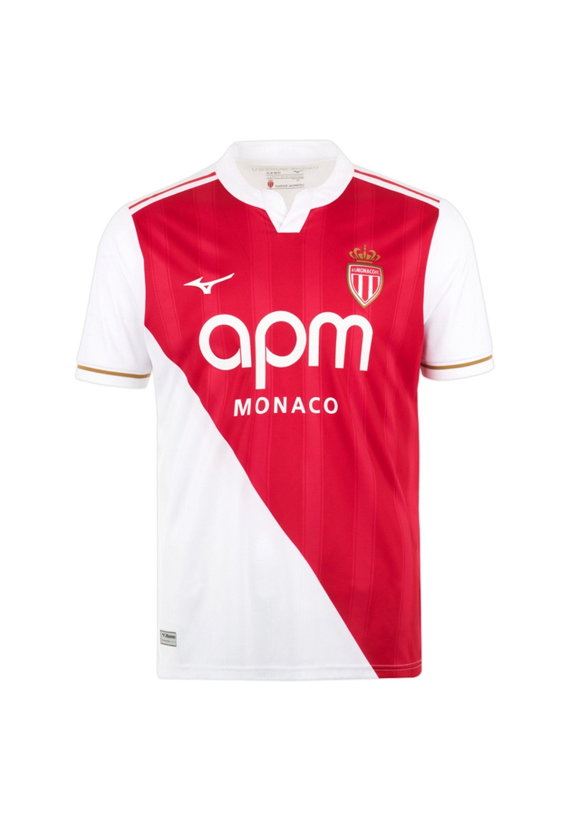 Mizuno DOMICILE AS MONACO 2025/26 - Print T-shirt - tango red/red