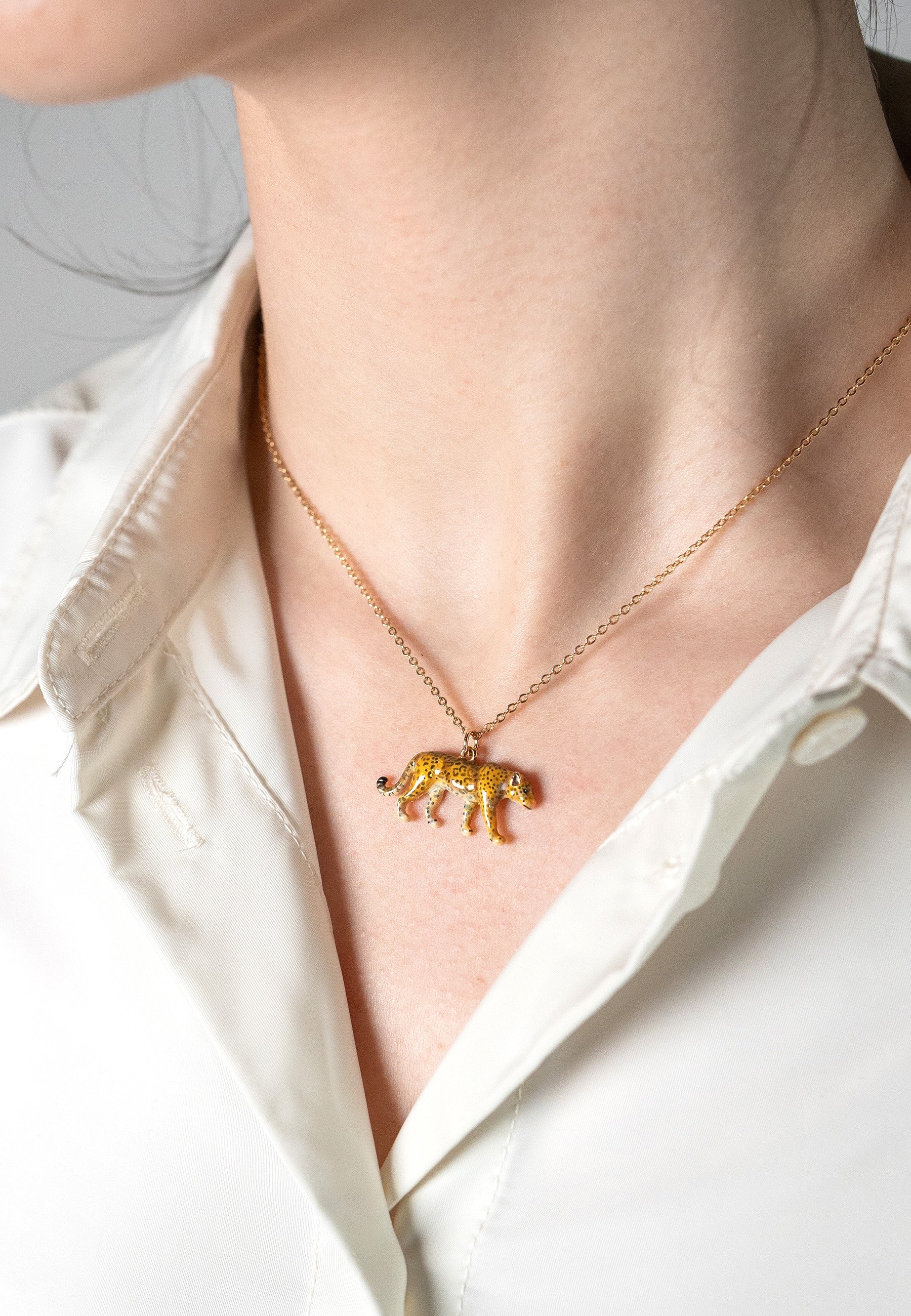 FABLE ENGLAND LEOPARD - Necklace - multi/gold-coloured - Zalando.ie
